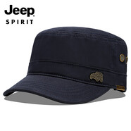 吉普（JEEP）帽子男士棒球帽夏季百搭平頂太陽(yáng)帽青中老遮陽(yáng)帽
