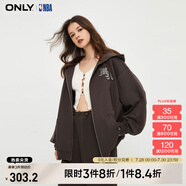 ONLYNBA聯(lián)名款休閑連帽開衫寬松衛(wèi)衣女|12419R006 E09 深塵灰色 XS (155) 76A