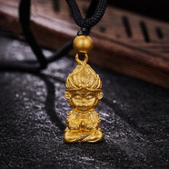Lossot 黑神話悟空足金美猴王黃金吊墜5D金齊天大圣至尊寶斗戰(zhàn)圣佛項(xiàng)鏈