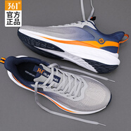 361°男鞋運動(dòng)鞋男秋季新款網(wǎng)面透氣跑步鞋減震回彈跑鞋健身休閑鞋子男 循環(huán)灰/油墨藍 42