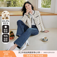 香影小香風(fēng)外套女2025年春秋裝新款米白色小個(gè)子高級(jí)感千金風(fēng)早秋 米色J833323 M