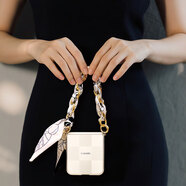 純彩（purecolor）適用小米mixflip2手機殼mix flip2折疊屏保護套全包超薄防摔高清透明軟殼側掛-絲巾手鏈