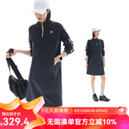 雲(yún)上生活【青鳥連衣裙】弧線分割設(shè)計感半拉鏈顯瘦裙子2025秋下裝L0380 藏藍(lán)色 M （建議100-115斤左右）
