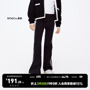 little MO&Co.親子裝 童裝女童微喇叭褲休閑褲長(zhǎng)褲兒童褲子母女裝 黑色 140 140/58