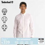 添柏嵐（Timberland）官方男裝襯衫春季戶(hù)外商務(wù)休閑牛津透氣|A2ES5 A2ES5A94/白色色織 L