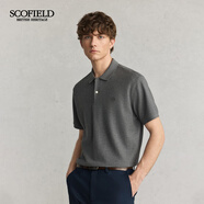 Scofield25年夏季新品商務(wù)休閑T恤時(shí)尚舒適純棉短袖翻領(lǐng)POLO衫男 深灰色 M (170)