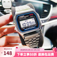 卡西歐（CASIO）手表 小春同款 情侶經(jīng)典復(fù)古小方塊 時(shí)尚學(xué)生表小金表 A159W-N1D