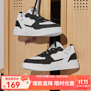 361°板鞋女秋季新款舒適透氣鞋子增高厚底學(xué)生小白鞋女奶蓋鞋 361度白/曜石黑-6624 35