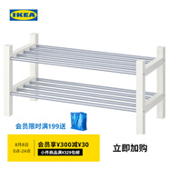 宜家（IKEA）TJUSIG圖西格門廳鞋架家用門口收納置物架現(xiàn)代簡約玄關(guān)凳 白色鞋架79cm