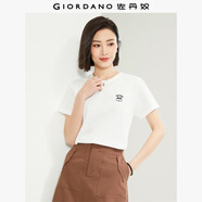 佐丹奴短袖t恤女夏季純棉體恤衫小刺繡圓領(lǐng)休閑上衣13324321