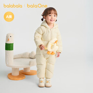 巴拉巴拉童裝輕薄羽絨服嬰兒外出連體衣冬裝寶寶爬服兒童衣服男童女童萌趣