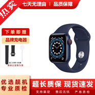 手表Apple Watch S6 SE二手智能手表 S6蜂窩版GPS二手蘋(píng)果電話(huà)手表 S6/蜂窩/深藍色 99新 40mm(41mm)