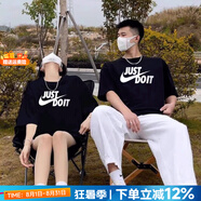 耐克（NIKE）男女裝情侶款t恤 25夏季新款運動服時尚半袖潮流透氣純棉親膚短袖 【七夕節(jié)情侶裝】純棉親膚-黑色 M 170/88