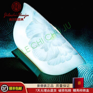 吉樂馳（JILECHI）整套碗碟套裝家用現(xiàn)代輕奢喬遷碗盤組合景德鎮(zhèn)中式骨瓷餐具釉中彩 天山雪蓮10人食 60頭