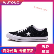 匡威（Converse）男女鞋One Star情侶1970S黑色翻毛皮低幫板鞋158369C One Star黑色 158369C 39