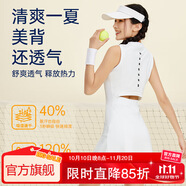 悅步網(wǎng)球運(yùn)動(dòng)連衣裙女2025春夏新款高端修身透氣網(wǎng)球服高爾夫羽毛球裙 奶白色 【下單.送.安全打底褲】 S 【建議體重80-95斤】
