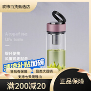 氫寶（）單層玻璃杯加厚水杯生日禮物戶外大容量運動水杯 U260R-紅梅色420ml