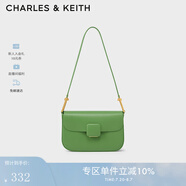 CHARLES&KEITH方扣KOA小方包單肩包包女包女士女送女友生日禮物CK2-20270818 Green綠色 M
