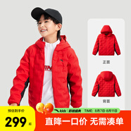 安踏兒童羽絨服男童女童冬季新款保暖舒適防風(fēng)大童裝輕薄管道羽絨內(nèi)膽 經(jīng)典紅-3 100 cm/小童