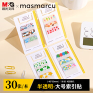 MASMARCU晨光文具文件索引貼30枚大號 便利貼高顏值筆記標簽貼學(xué)生標記書(shū)簽貼聰明學(xué)1包隨機YS0358
