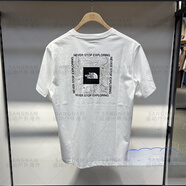 北面（The North Face）2025年男戶(hù)外休閑運動(dòng)印花純棉短袖T恤8DBX 沙丘白 FN4 M 170/92A