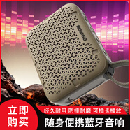 樂(lè )果(NOGO)  STONE M1樂(lè )果隨身便攜藍牙插卡音箱藍牙音響防水防摔三防戶(hù)外音響 棕色 樂(lè )果M1+16G卡