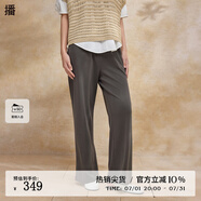 播高腰直筒褲女商場(chǎng)同款2024夏休閑寬松慵懶顯瘦山本褲BDR2KD1023 G20象灰 M