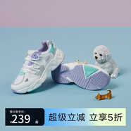 波尼（PONY）女款復(fù)古老爹鞋簡約舒適厚底時尚休閑減震運(yùn)動鞋22W1MD15 22W1MD15GV 白色/灰色/淺紫色 36