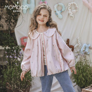 瑪米瑪卡（MOMOCO）女童外套兒童秋冬裝洋氣甜美夾克外套 粉色   120   