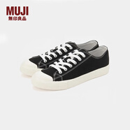 無印良品（MUJI）男女通用不易疲勞不易沾水運動鞋無性別男款女款小白鞋帆布鞋鞋子 黑色3S 34 碼/220mm（尺碼偏大拍小一碼）