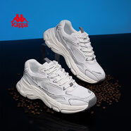 卡帕（Kappa）男鞋秋季網(wǎng)面運動鞋子男款網(wǎng)鞋增高老爹鞋休閑跑步鞋 經(jīng)典白 40