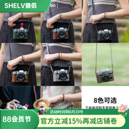 攝侶富士xt5保護(hù)套xs20相機(jī)包xt30二代xt50皮套x100vi保護(hù)套xh2s底座xt20相機(jī)套xh2x皮殼xt10牛皮配件 XT50真皮保護(hù)套+肩帶（下單聯(lián)系客服備注）