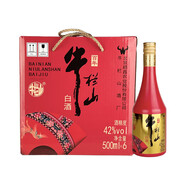 牛欄山百年北京二鍋頭禮盒 清香型白酒42度 500mL  牛欄山百年紅牛禮盒 42度 500mL 6瓶 整箱