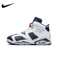 耐克男女鞋Air Jordan 6 AJ6 奧運(yùn)白藍(lán) 喬6 青少年高幫復(fù)刻運(yùn)動籃球鞋 384665-164 36