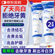 沃朗森 醫用美白牙膏狀去黃去漬亮白護齦固齒修復牙齦消炎出血牙齦腫痛牙科分離劑抑菌去口臭口氣重 2盒裝