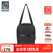 思凱樂(lè )SCALER戶(hù)外新款斜挎包男女城市商務(wù)純色簡(jiǎn)約多倉錢(qián)包單肩包Z9344195休閑包 黑色-4L