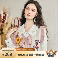 兩三事梵高v領(lǐng)針織馬甲女春季2025新款無袖毛衣綁帶背心 銀河甜心 奶杏色 L