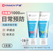 嚴(yán)迪（YANDY）正畸牙膏牙套專用高氟防蛀美白齲齒 日?！镜头栏唷?10g*2支