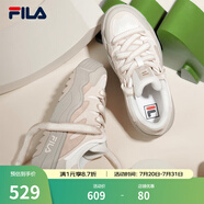斐樂（FILA）斑斕鞋ROSETTA女鞋板鞋新款面包厚底鞋復(fù)古休閑鞋 奶白/淺粉-GP 37.5