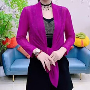 晉影2025夏新款歐若風(fēng)薄紗披肩外套女優(yōu)雅名媛外搭披風(fēng)遮陽外衣開衫SZ 火龍果色 系帶兩穿開衫 2XL 建議110-125斤