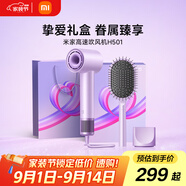 米家高速吹風(fēng)機(jī)H501摯愛禮盒溫柔小颶風(fēng) 小米負(fù)離子護(hù)發(fā)吹風(fēng)筒大功率速干 送女友禮物初晴紫甄選禮盒  