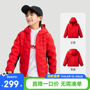 安踏兒童羽絨服男童女童冬季新款保暖舒適防風(fēng)大童裝輕薄管道羽絨內(nèi)膽 經(jīng)典紅-3 100 cm/小童