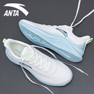 安踏（ANTA）男鞋運動鞋跑步鞋男秋季新款網(wǎng)面透氣輕便減震鞋休閑旅游鞋子男 象牙白/淡鋼藍 40 (7)