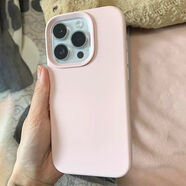 優(yōu)加液態(tài)硅膠軟殼iPhone16純色手機殼15適用蘋果14promax防摔外殼 液態(tài)硅膠殼-粉色-邊框防摔升級 iPhone 16 Pro Max