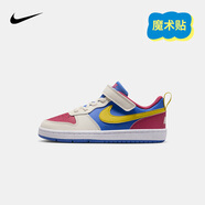 NIKE 耐克童鞋男女童休閑板鞋COURT BOROUGH魔術貼運動鞋小童