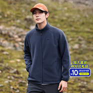 拓路者（Pioneer Camp）戶外抓絨衣男士立領(lǐng)冬季加絨加厚內(nèi)膽搖粒絨外套中老年春裝大碼 藏青色-加厚長(zhǎng)絨 XL