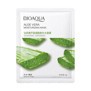 泊泉雅（BIOAQUA）黃瓜積雪草保濕面膜水潤(rùn)溫和滋潤(rùn)蘆薈精華護(hù)膚面膜 蘆薈煙酰胺補(bǔ)水面膜(新)25g