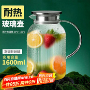 青蘋果耐熱玻璃涼水壺1.6L 可明火直燒冷水壺花茶壺泡茶圍爐煮茶壺