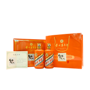 茅臺53度醬香型白酒 茅臺生肖茅臺紀念酒 53度 375mL 2瓶 牛年生肖茅臺禮盒