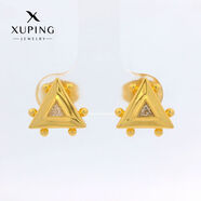 XUPING旭平首飾仿黃金色耳釘日常通勤百搭女生耳飾0E101264 3號色耳釘